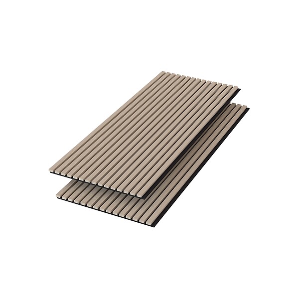 AICA SANITAIRE - Panneaux décoratifs AICA, panneaux muraux en MDF imitation bois, lot de 2, 120 x 60 cm, couleur chêne clair - large