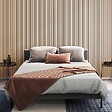 AICA SANITAIRE - Panneaux décoratifs AICA, panneaux muraux en MDF imitation bois, lot de 2, 240 x 60 cm, Teinte chêne foncé - vignette
