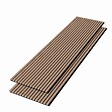 AICA SANITAIRE - Panneaux décoratifs AICA, panneaux muraux en MDF imitation bois, lot de 2, 240 x 60 cm, Teinte chêne foncé - vignette