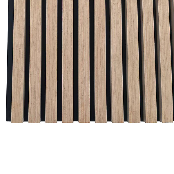 AICA SANITAIRE - Panneaux décoratifs AICA, panneaux muraux en MDF imitation bois, lot de 2, 240 x 60 cm, Teinte chêne foncé - large