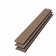 AICA SANITAIRE - Panneaux décoratifs AICA, panneaux muraux en MDF imitation bois, lot de 3, 260 x 30 cm, Teinte chêne foncé - vignette