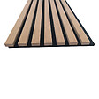 AICA SANITAIRE - Panneaux décoratifs AICA, panneaux muraux en MDF imitation bois, lot de 3, 260 x 30 cm, Teinte chêne foncé - vignette