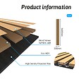 AICA SANITAIRE - Panneaux décoratifs AICA, panneaux muraux en MDF imitation bois, lot de 3, 260 x 30 cm, Teinte chêne foncé - vignette