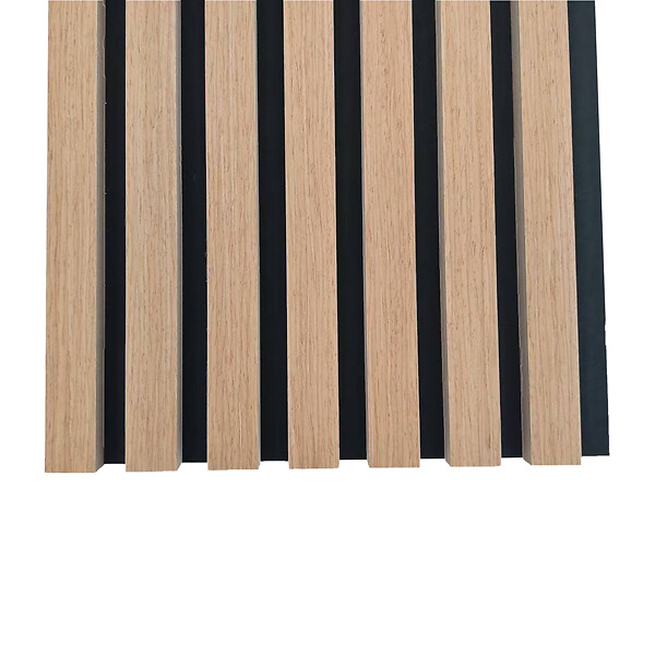 AICA SANITAIRE - Panneaux décoratifs AICA, panneaux muraux en MDF imitation bois, lot de 3, 260 x 30 cm, Teinte chêne foncé - large