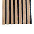 AICA SANITAIRE - Panneaux décoratifs AICA, panneaux muraux en MDF imitation bois, lot de 3, 260 x 30 cm, Teinte chêne foncé - vignette