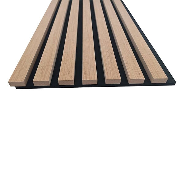 AICA SANITAIRE - Panneaux décoratifs AICA, panneaux muraux en MDF imitation bois, lot de 2, 260 x 30 cm, Teinte chêne foncé - large