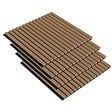 AICA SANITAIRE - Panneaux décoratifs AICA, panneaux muraux en MDF imitation bois, lot de 4, 60 x 60 cm, Teinte chêne foncé - vignette