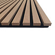 AICA SANITAIRE - Panneaux décoratifs AICA, panneaux muraux en MDF imitation bois, lot de 3, 240 x 60 cm, Teinte chêne foncé - vignette