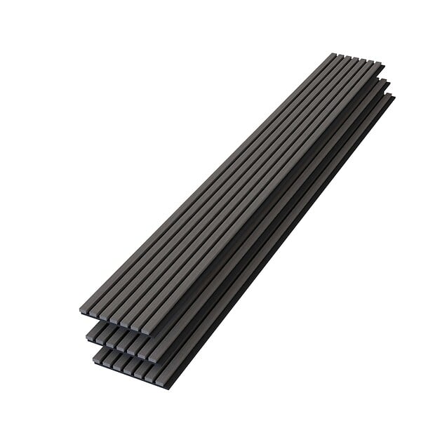 AICA SANITAIRE - Panneaux décoratifs AICA, panneaux muraux en MDF imitation bois, lot de 3, 260 x 30 cm, chêne gris - large