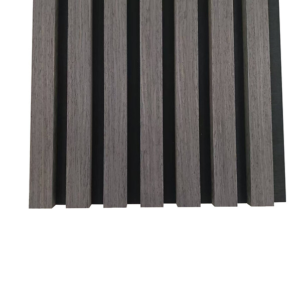 AICA SANITAIRE - Panneaux décoratifs AICA, panneaux muraux en MDF imitation bois, lot de 3, 260 x 30 cm, chêne gris - large