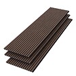 AICA SANITAIRE - Panneaux décoratifs AICA, panneaux muraux en MDF imitation bois, lot de 3, 240 x 60 cm, Teinte chêne noyer - vignette