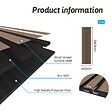 AICA SANITAIRE - Panneaux décoratifs AICA, panneaux muraux en MDF imitation bois, lot de 3, 240 x 60 cm, Teinte chêne noyer - vignette