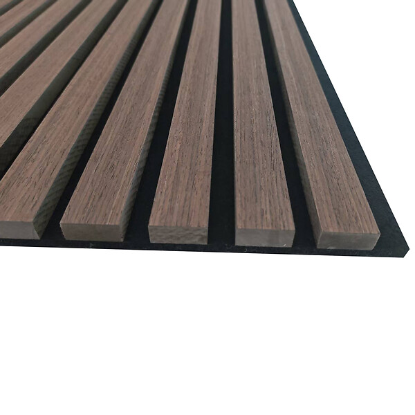 AICA SANITAIRE - Panneaux décoratifs AICA, panneaux muraux en MDF imitation bois, lot de 3, 240 x 60 cm, Teinte chêne noyer - large