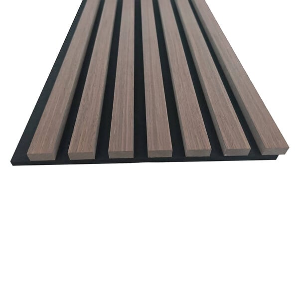 AICA SANITAIRE - Panneaux décoratifs AICA, panneaux muraux en MDF imitation bois, lot de 3, 260 x 30 cm, Teinte chêne noyer - large