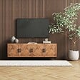 AICA SANITAIRE - Panneaux décoratifs AICA, panneaux muraux en MDF imitation bois, lot de 2, 120 x 60 cm, Teinte chêne noyer - vignette