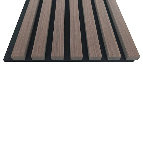 AICA SANITAIRE - Panneaux décoratifs AICA, panneaux muraux en MDF imitation bois, lot de 2, 260 x 30 cm, Teinte chêne noyer - large