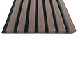 AICA SANITAIRE - Panneaux décoratifs AICA, panneaux muraux en MDF imitation bois, lot de 2, 260 x 30 cm, Teinte chêne noyer - vignette