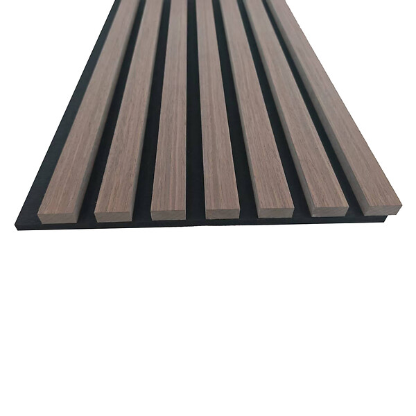 AICA SANITAIRE - Panneaux décoratifs AICA, panneaux muraux en MDF imitation bois, lot de 2, 260 x 30 cm, Teinte chêne noyer - large