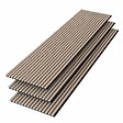 AICA SANITAIRE - Panneaux décoratifs AICA, panneaux muraux en MDF imitation bois, lot de 3, 240 x 60 cm, couleur chêne clair - vignette
