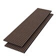 AICA SANITAIRE - Panneaux décoratifs AICA, panneaux muraux en MDF imitation bois, lot de 2, 240 x 60 cm, Teinte chêne noyer - vignette