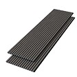 AICA SANITAIRE - Panneaux décoratifs AICA, panneaux muraux en MDF imitation bois, lot de 2, 240 x 60 cm, chêne gris - vignette