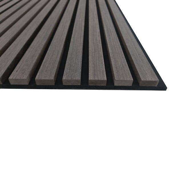 AICA SANITAIRE - Panneaux décoratifs AICA, panneaux muraux en MDF imitation bois, lot de 2, 120 x 60 cm, chêne gris - large