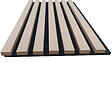 AICA SANITAIRE - Panneaux décoratifs AICA, panneaux muraux en MDF imitation bois, lot de 2, 260 x 30 cm, Teinte chêne naturel - vignette