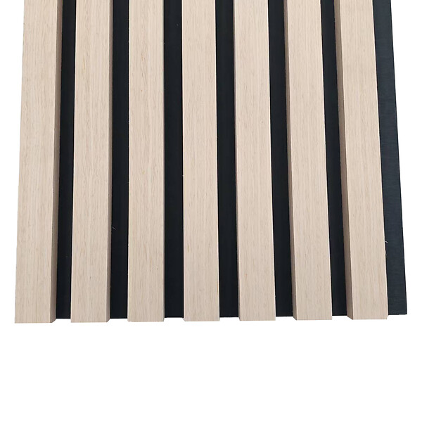 AICA SANITAIRE - Panneaux décoratifs AICA, panneaux muraux en MDF imitation bois, lot de 2, 260 x 30 cm, Teinte chêne naturel - large