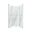 AURLANE - Pack 3 Panneaux Muraux Pierre Artic Storm 80(x2)+100x210cm + Profilés Chrome - STONE'IT - vignette