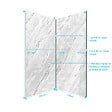 AURLANE - Pack 2 Panneaux Muraux Pierre Artic Storm 100+120x210 + Profilés Chrome - STONE'IT - vignette