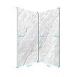 AURLANE - Pack 2 Panneaux Muraux Pierre Artic Storm 100+120x210 + Profilés Chrome - STONE'IT - vignette
