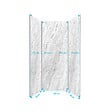 AURLANE - Pack 3 Panneaux Muraux Pierre Artic Storm 80(x2)+120x210cm + Profilés Chrome - STONE'IT - vignette