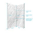 AURLANE - Pack 2 Panneaux Muraux Pierre Artic Storm 80+100x210 + Profilés Chrome - STONE'IT - vignette