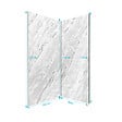 AURLANE - Pack 2 Panneaux Muraux Pierre Artic Storm 80+100x210 + Profilés Chrome - STONE'IT - vignette