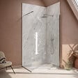 AURLANE - Pack 2 Panneaux Muraux Pierre Artic Storm 90+120x250 + Profilés Chrome - STONE'IT - vignette