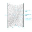 AURLANE - Pack 2 Panneaux Muraux Pierre Artic Storm 90+120x250 + Profilés Chrome - STONE'IT - vignette