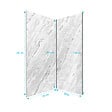 AURLANE - Pack 2 Panneaux Muraux Pierre Artic Storm 90+120x250 + Profilés Chrome - STONE'IT - vignette