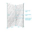 AURLANE - Pack 2 Panneaux Muraux Pierre Artic Storm 80+120x210 + Profilés Chrome - STONE'IT - vignette