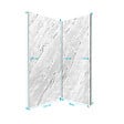 AURLANE - Pack 2 Panneaux Muraux Pierre Artic Storm 80+120x210 + Profilés Chrome - STONE'IT - vignette