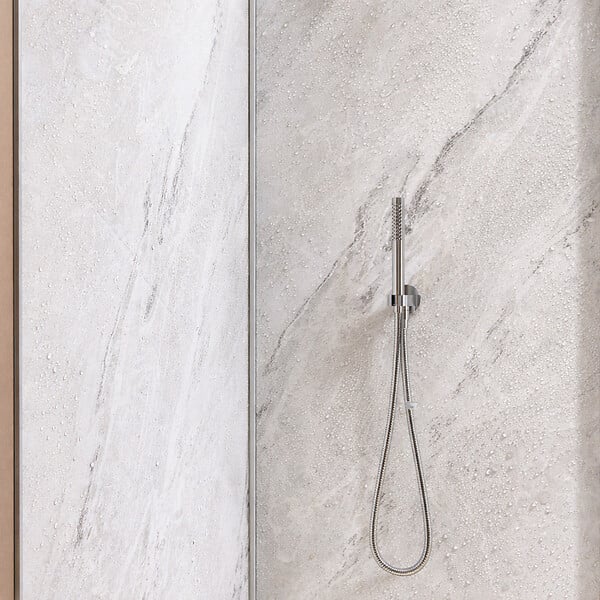 AURLANE - Pack 2 Panneaux Muraux Pierre Artic Storm 80+120x210 + Profilés Chrome - STONE'IT - large