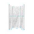 AURLANE - Pack 3 Panneaux Muraux Pierre Artic Storm 80x210cm + Profilés Chrome - STONE'IT - vignette