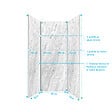 AURLANE - Pack 3 Panneaux Muraux Pierre Artic Storm 90x250 cm + Profilés Chrome - STONE'IT - vignette