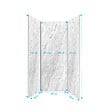 AURLANE - Pack 3 Panneaux Muraux Pierre Artic Storm 90x250 cm + Profilés Chrome - STONE'IT - vignette
