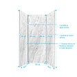 AURLANE - Pack 3 Panneaux Muraux Pierre Artic Storm 90+120+90 Hauteur 250 cm - Profilés Chrome - STONE'IT - vignette
