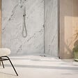 AURLANE - Pack 3 Panneaux Muraux Pierre Artic Storm 90+120+90 Hauteur 250 cm - Profilés Chrome - STONE'IT - vignette