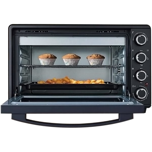 ARTHUR MARTIN - Four Chaleur Tournante 45l 2000w Noir + Tourne-broches - AMP4664 - large