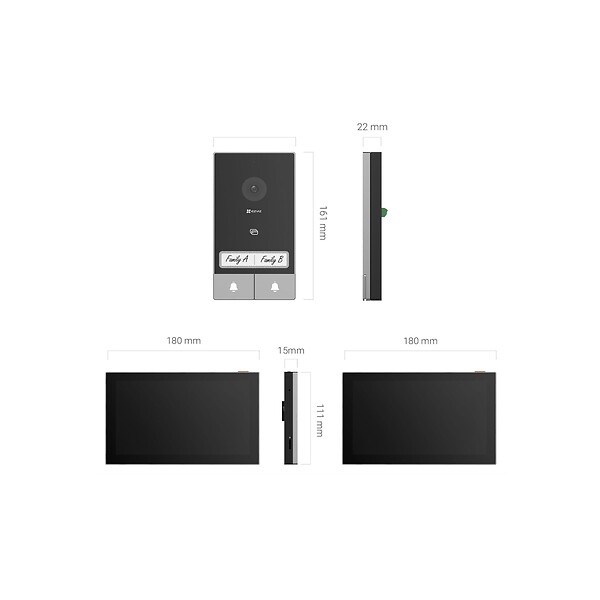 EZVIZ - Kit Portier Vidéo Avec Moniteur écran 7'' - HP7FAMILY - large