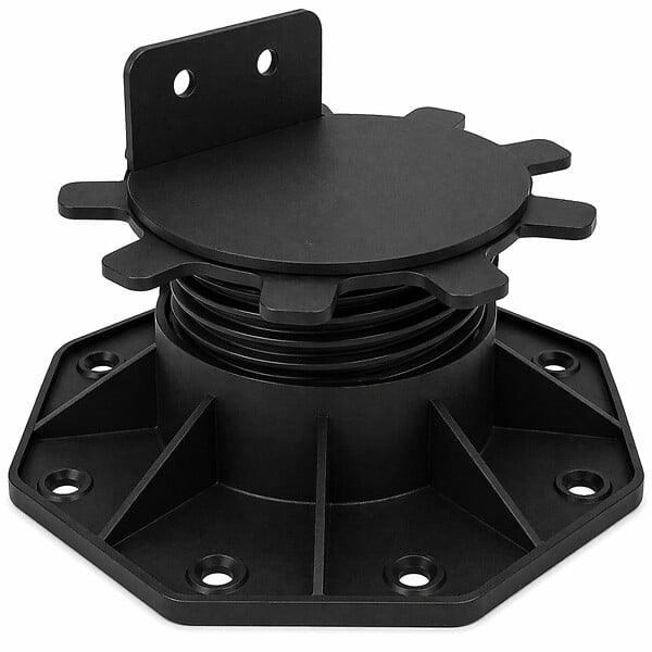 MCCOVER - Plot réglable 30 à 60 mm pour terrasse bois et composite - support lambourde Noir - large