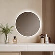 EMKE - EMKE Miroir de salle de bain LED rond diamètre 60 cm, Anti-buée, Rétro-éclairage sans cadre, Interrupteur Tactile, 3 Couleurs de Lumière - vignette