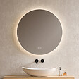 EMKE - EMKE Miroir de salle de bain LED rond diamètre 80 cm, Rétro-éclairage sans cadre, Interrupteur Tactile, 3 Couleurs de Lumière - vignette